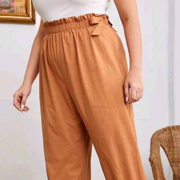 Burnt orange paper waste pants - Picture 2 of 2